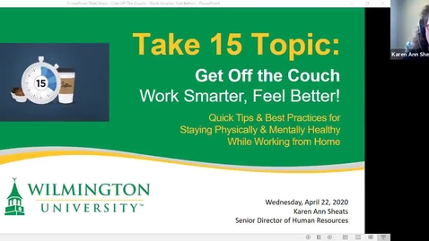 Thumbnail for Get Off the Couch:  Work Smarter, Feel Better!