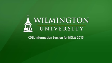 Thumbnail for entry COEL Information Session for NDLW 2015