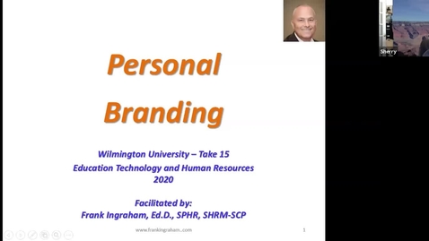 Thumbnail for entry Take 15-Personal Branding with Frank Ingraham