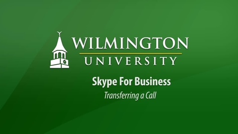 Thumbnail for entry Skype for Business  Transferring Calls