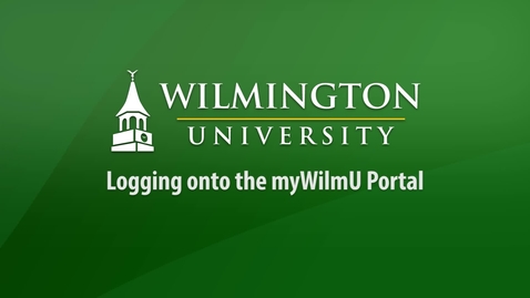 Thumbnail for Logging on to the myWilmU portal