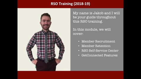 Thumbnail for entry RSO Training (Video 1)