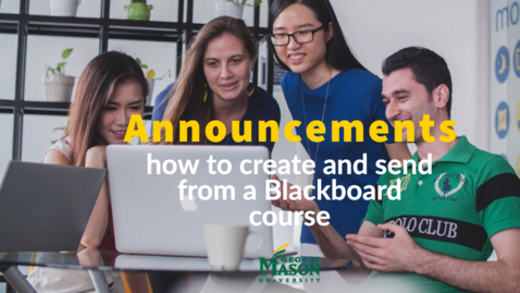 Thumbnail for Creating Announcements in Blackboard 