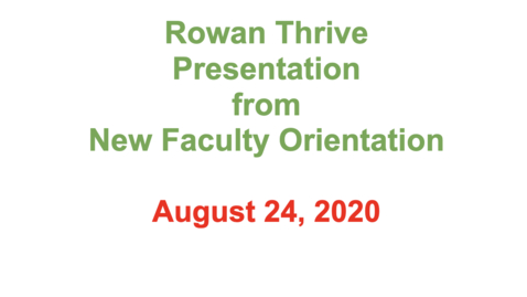 Thumbnail for 5 - Rowan Thrive