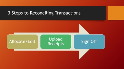 Thumbnail for entry 04 - P Card - Reconciling Transactions