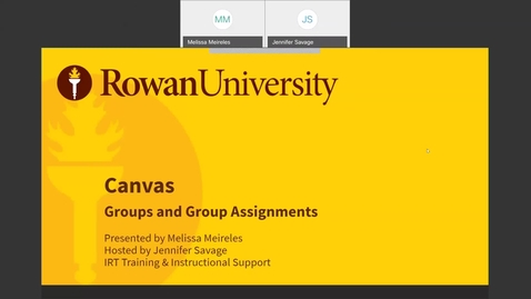 Thumbnail for entry Canvas Training: Groups and Group Assignments - Monday, June 15, 2020