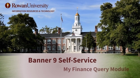 Thumbnail for My Finance Query Module