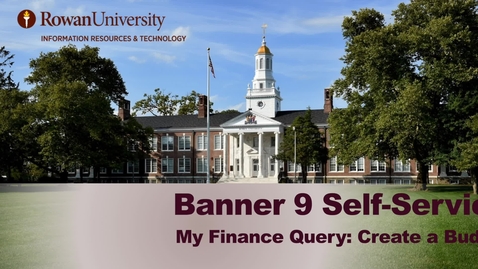 Thumbnail for My Finance Query: Create a Budget Query