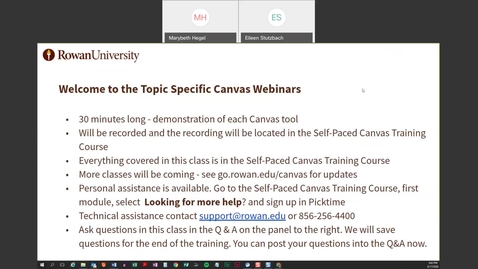 Thumbnail for Canvas Training: Peer Review - Wednesday, June 17th, 2020