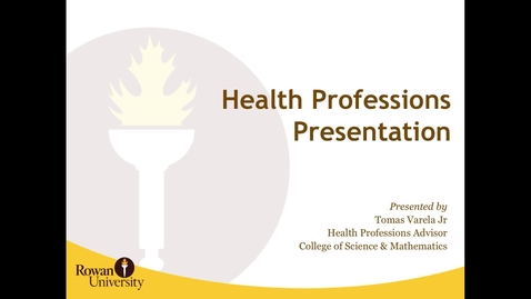 Thumbnail for entry Health Professions Presentation
