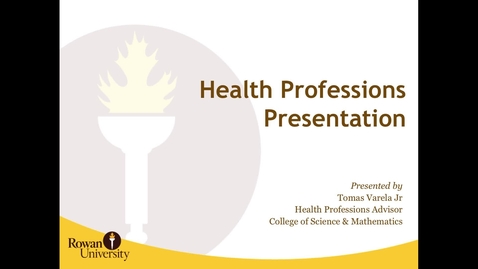 Thumbnail for Health Professions Presentation