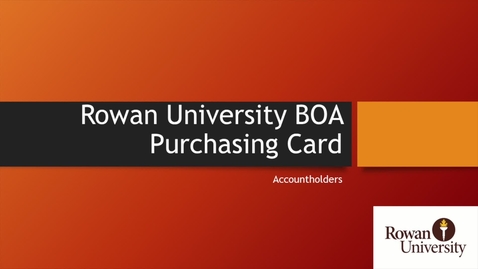 Thumbnail for 01 - P Card - Purchasing Cards Intro
