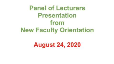 Thumbnail for 6 - Q&amp;A with a Panel of Lecturers and Professional Staff 8/24/20