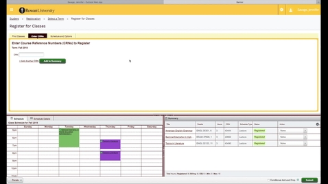 Thumbnail for 07 - Registration - Cond Add Drop 2 Classes and Other Errors