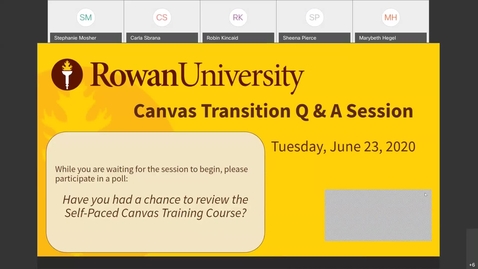 Thumbnail for entry Blackboard to Canvas Q&amp;A Sessions - Tuesday, June 23rd, 2020