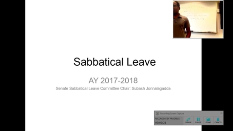 Thumbnail for entry Sabbatical