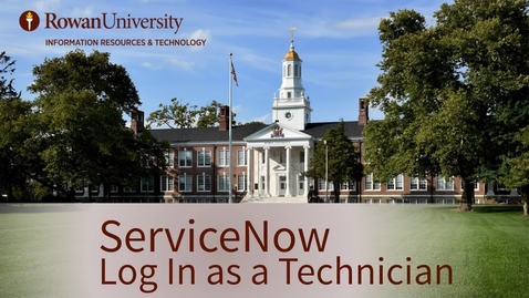 Thumbnail for 01. ServiceNow: Log in as a Technician