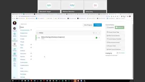 Thumbnail for Webex in Canvas