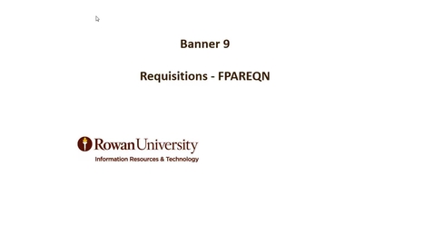 Thumbnail for entry How to Enter a Requisition in Banner Administrative Forms