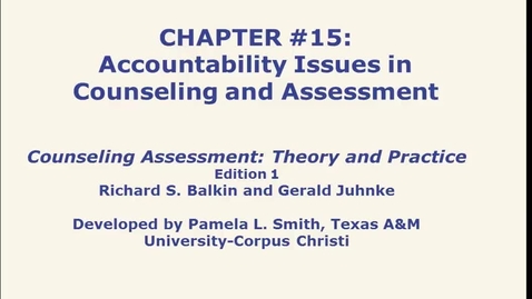 Thumbnail for Chapter 15 Recorded Lecture