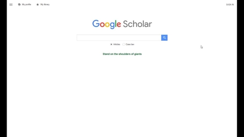 Thumbnail for entry Linking Google Scholar to the Library
