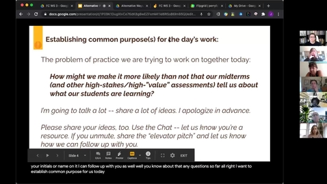 Thumbnail for 8 - 03/3/2021 - Remote Teaching Series - Workshop 3: Using Alternative Ways to Assess your Students at Midterm