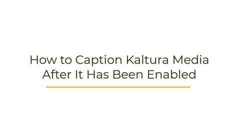 Thumbnail for How to Edit Captions after They've Been Enabled