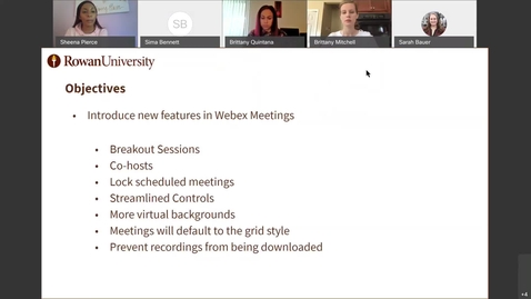 Thumbnail for entry Webex Meetings Breakout Rooms - Friday, October 9, 2020