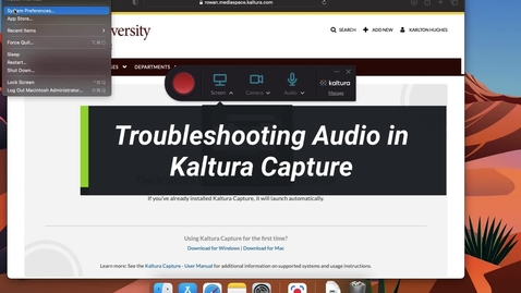 Thumbnail for entry Troubleshooting Kaltura Capture Audio