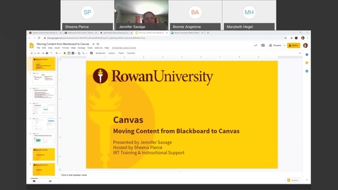 Thumbnail for entry Canvas Training Moving content from Blackboard to Canvas - Tuesday, June 9, 2020