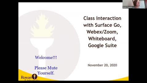 Thumbnail for entry 11/20/2020 - Student Interaction with Surface Go, Webex/Zoom and Whiteboard