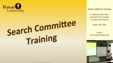 Thumbnail for entry University Search Committee Training