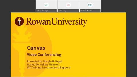 Thumbnail for Canvas Training: Video Conferencing (Conferences and WebEx) - Thursday, June 25th, 2020