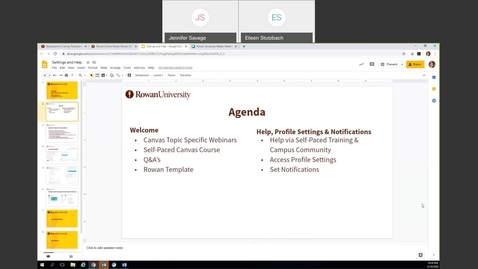 Thumbnail for Canvas Training: Help Link &amp; Profile setting, Notifications - Thursday, June 18th, 2020