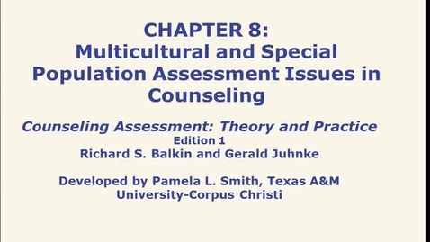 Thumbnail for Chapter 8 Recorded Lecture