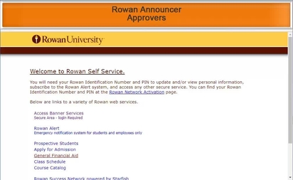 Approve A Rowan Announcement Rowan University