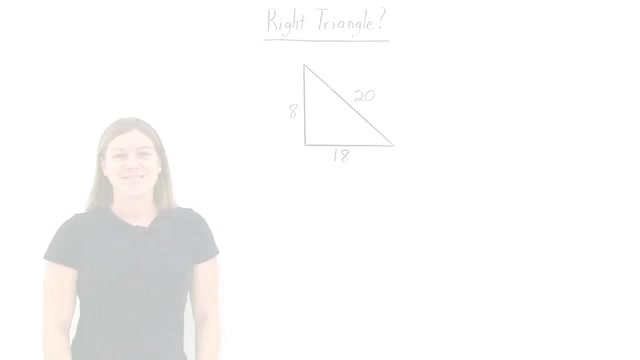 How Do You Determine If A Triangle Is A Right Triangle If You Know Its Sides 8794