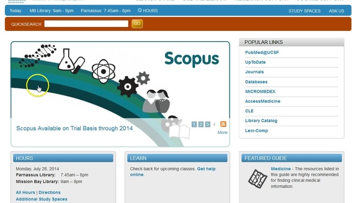 Test Screen Recording - Library Website Homepage