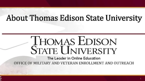 Thumbnail for entry Why TESU Military Presentation