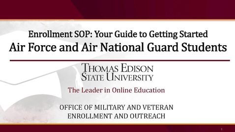 Thumbnail for Air Force and Air National Guard Presentation
