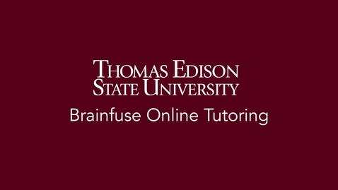 Thumbnail for entry Brainfuse Online Tutoring Service