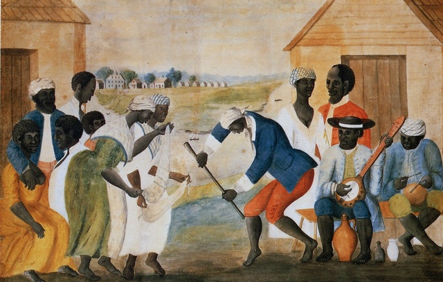Portrait of Slaves Dancing to Music