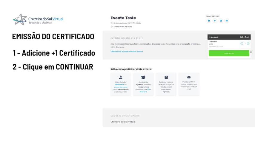 Tutorial Sympla - Emissão De Certificado Participante