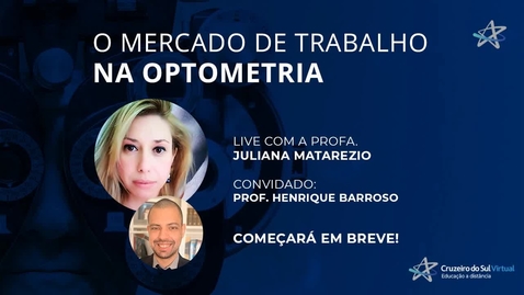 Miniatura de Live - O mercado de trabalho na Optometria