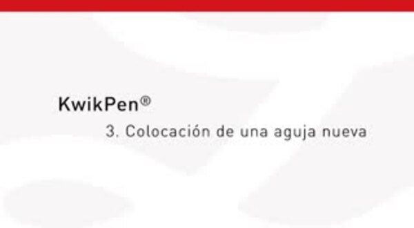 ¿Como enroscar una aguja nueva en la pluma KwikPen®?