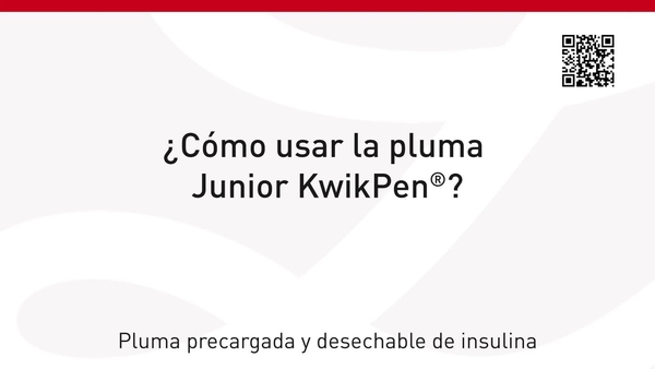 ¿Cómo usar la pluma Junior KwikPen<sup>®</sup>?