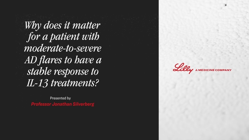 Why does it matter for a patient with moderate-to-severe AD flares to have a stable response to IL-13 treatments?