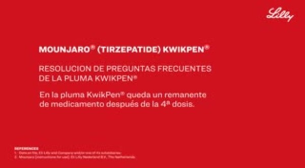 Medicamento residual tras la cuarta dosis en Mounjaro® KwikPen®