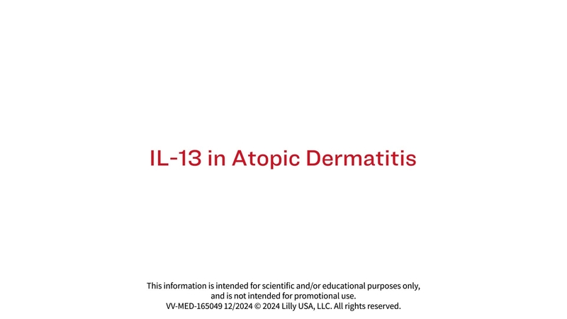 IL-13 in Atopic Dermatitis