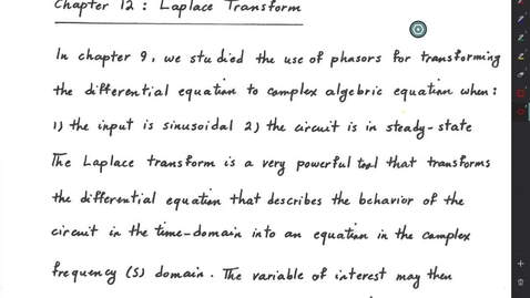 Thumbnail for Laplace Transform (Part 1)